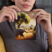 Majestic Aardvark in zonovergoten veld Briefkaart