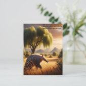 Majestic Aardvark in zonovergoten veld Briefkaart (Staand voorkant)