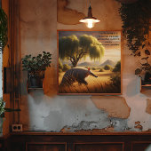 Majestic Aardvark in zonovergoten veld Poster