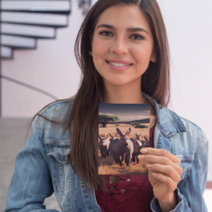 Majestic Aardvark Roam de aride vlakten Briefkaart