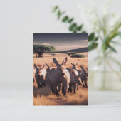 Majestic Aardvark Roam de aride vlakten Briefkaart (Staand voorkant)