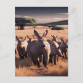 Majestic Aardvark Roam de aride vlakten Briefkaart (Voorkant)