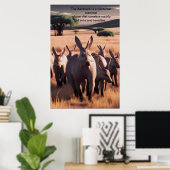 Majestic Aardvark Roam de aride vlakten Poster (Thuiskantoor)