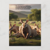 Majestic Aardvark Roaming groen landschap Briefkaart (Voorkant)