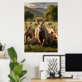 Majestic Aardvark Roaming groen landschap Poster (Thuiskantoor)