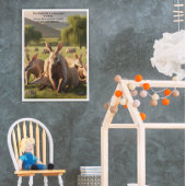 Majestic Aardvark Roaming groen landschap Poster