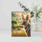 Majestic Aardwolf Beast Roaming the Meadow Briefkaart (Staand voorkant)