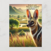 Majestic Aardwolf Beast Roaming the Meadow Briefkaart (Voorkant)