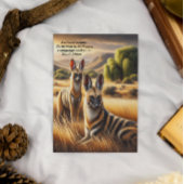 Majestic Aardwolf Duo in Meadow Briefkaart