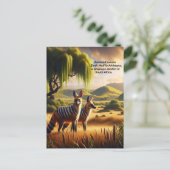 Majestic Aardwolf Gracing Grasland Briefkaart (Staand voorkant)