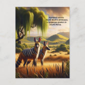 Majestic Aardwolf Gracing Grasland Briefkaart (Voorkant)