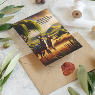 Majestic Aardwolf Gracing Grasland Briefkaart