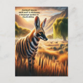 Majestic Aardwolf in Serene Field Briefkaart (Voorkant)