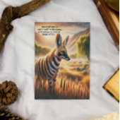 Majestic Aardwolf in Serene Field Briefkaart