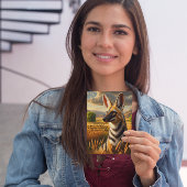 Majestic Aardwolf Poseren in Meadow Briefkaart