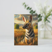 Majestic Aardwolf Poseren in Meadow Briefkaart (Staand voorkant)