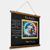 Majestic adelaar met Amerikaanse vlag kroon Hangend Wandkleed (Gebogen)