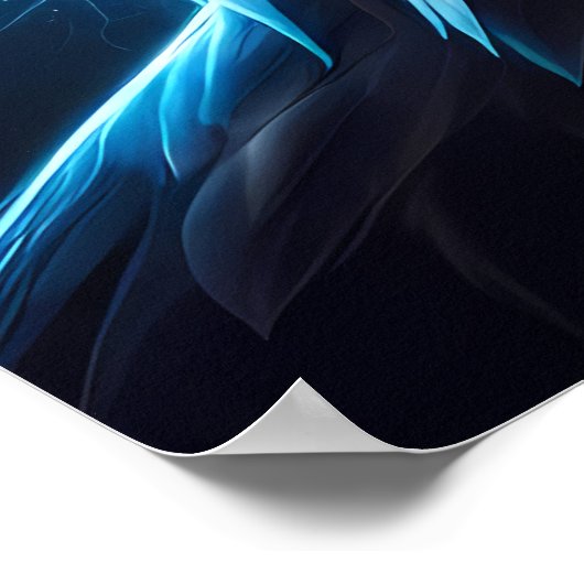 Majestic adelaar met Amerikaanse vlag kroon Poster (Hoek)