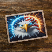 Majestic adelaar met Amerikaanse vlag kroon Poster