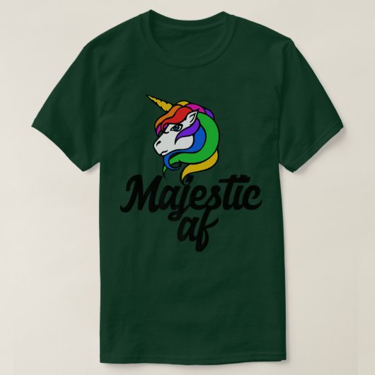 Majestic AF Magical unicorn retro rainbow t-shirt (Design voorkant)