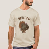 Majestic AF Turkije Grappige Thanksgiving T-shirt (Voorkant)