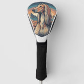 Majestic Afghan Hound Mountain Sunset Graphic Golfheadcover (Voorkant)