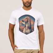 Majestic Afghan Hound Mountain Sunset Graphic T-Sh T-shirt (Voorkant)