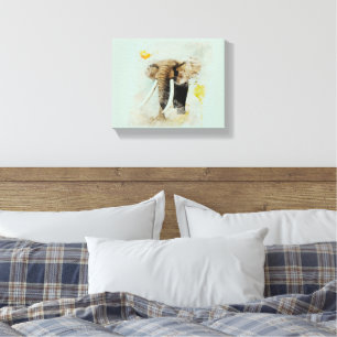 Majestic African Elephant Waterverf Art Print W