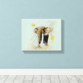 Majestic African Elephant Waterverf Art Print | W (Insitu (Houten vloer))