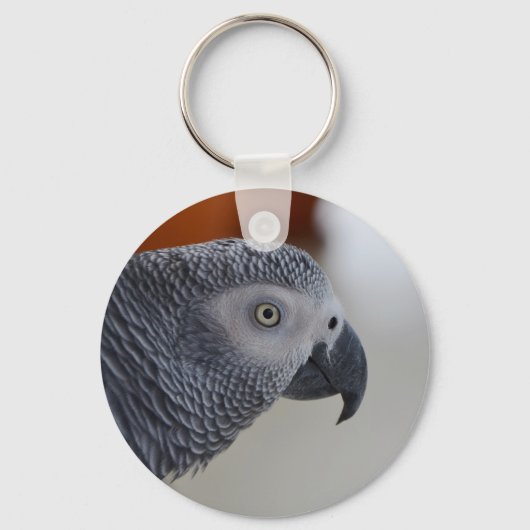 Majestic African Gray Parrot Sleutelhanger (Voorkant)