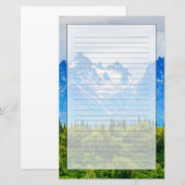Majestic Alaska Mountains Briefpapier (Voorkant / Achterkant)