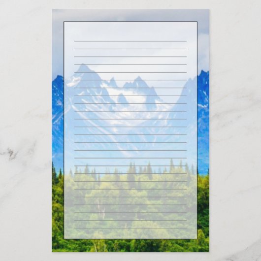 Majestic Alaska Mountains Briefpapier (Voorkant)