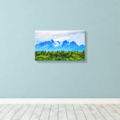 Majestic Alaska Mountains Canvas Afdruk (Insitu (Houten vloer))