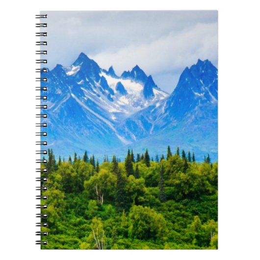 Majestic Alaska Mountains Notitieboek (Voorkant)