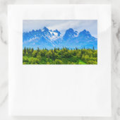 Majestic Alaska Mountains Rechthoekige Sticker (Tas)