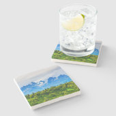 Majestic Alaska Mountains Stenen Onderzetter (Zijkant)