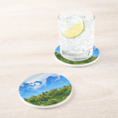 Majestic Alaska Mountains Zandsteen Onderzetter (Zijkant)