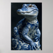 Majestic Albino Alligator Poster - Exquisite Tradi (Voorkant)