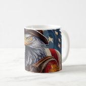 Majestic American Eagle - Patriottische kunst van  Koffiemok (Voorkant rechts)