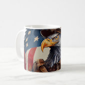 Majestic American Eagle - Patriottische kunst van  Koffiemok (Voorkant links)