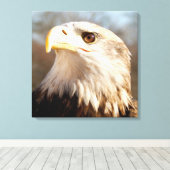 Majestic Amerikaanse kale adelaar close-up Canvas Afdruk (Insitu (Houten vloer))