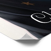 Majestic Amerikaanse Korthaar Kat in Blauw en Goud Poster (Hoek)