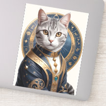 Majestic Amerikaanse Korthaar Kat in Blauw en Goud