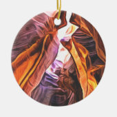 Majestic Antelope Canyon Pagina Arizona Kerstmis Keramisch Ornament (Voorkant)
