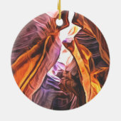 Majestic Antelope Canyon Pagina Arizona Kerstmis Keramisch Ornament (Achterkant)