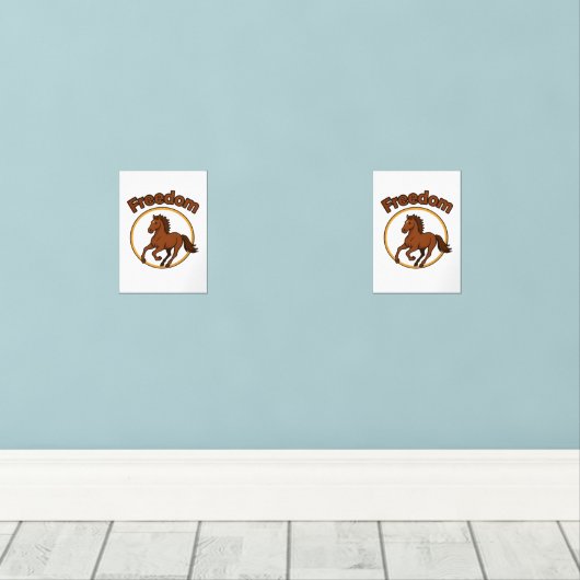 **Majestic Arabian Horse in the Golden Desert** Muurkunst Sets (Houten vloer)