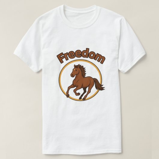 **Majestic Arabian Horse in the Golden Desert** T-shirt (Design voorkant)