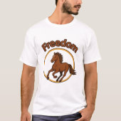 **Majestic Arabian Horse in the Golden Desert** T-shirt (Voorkant)