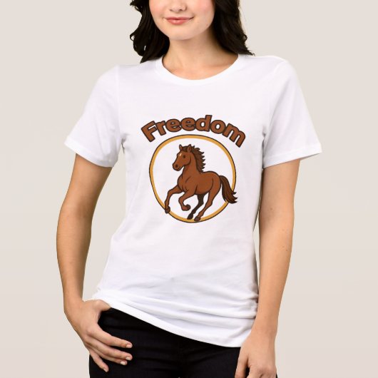 **Majestic Arabian Horse in the Golden Desert** Tri-Blend Shirt (Voorkant)