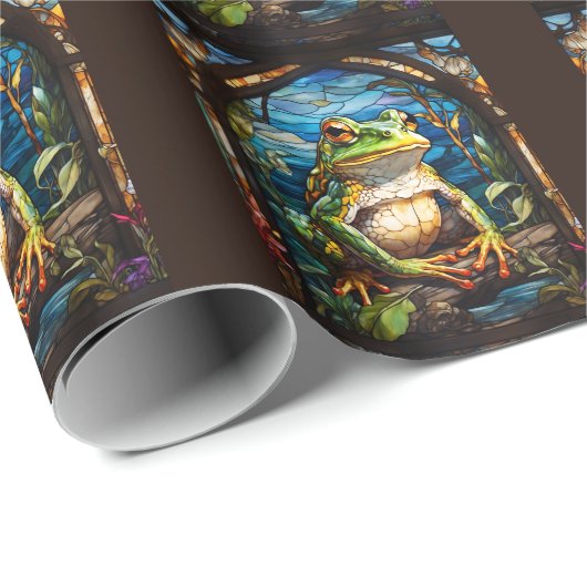 Majestic Arcane Frog Glas in lood Illustratie Cadeaupapier (Rol Hoek)
